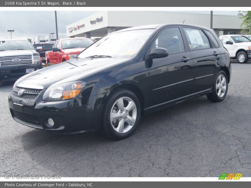 Black / Black 2008 Kia Spectra 5 SX Wagon