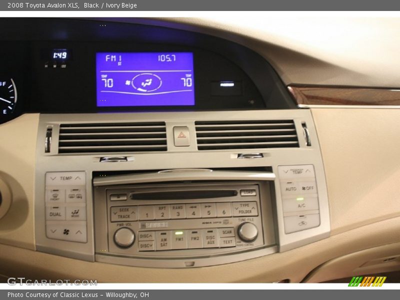 Black / Ivory Beige 2008 Toyota Avalon XLS