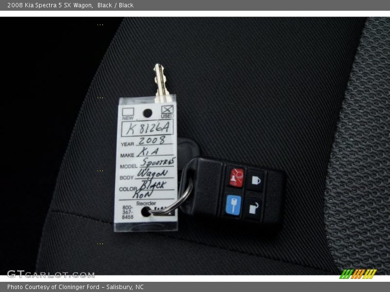 Black / Black 2008 Kia Spectra 5 SX Wagon