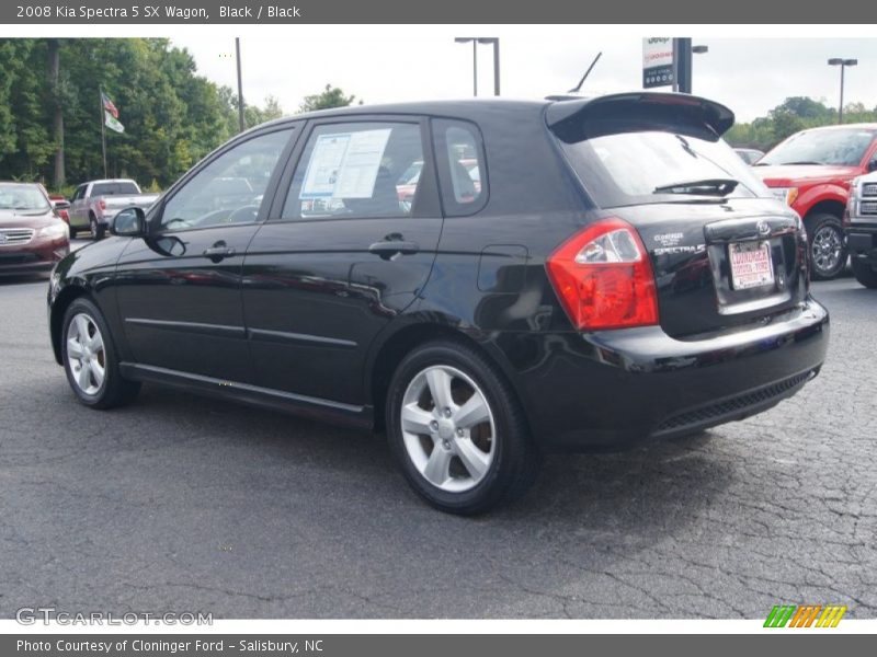 Black / Black 2008 Kia Spectra 5 SX Wagon