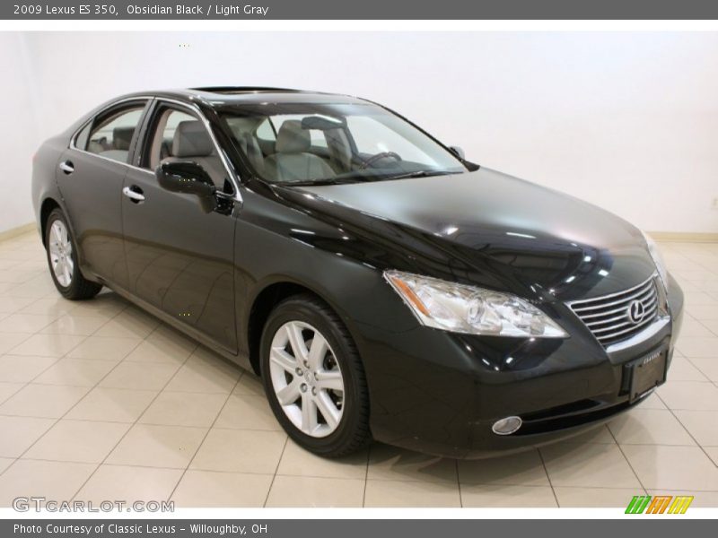 Obsidian Black / Light Gray 2009 Lexus ES 350