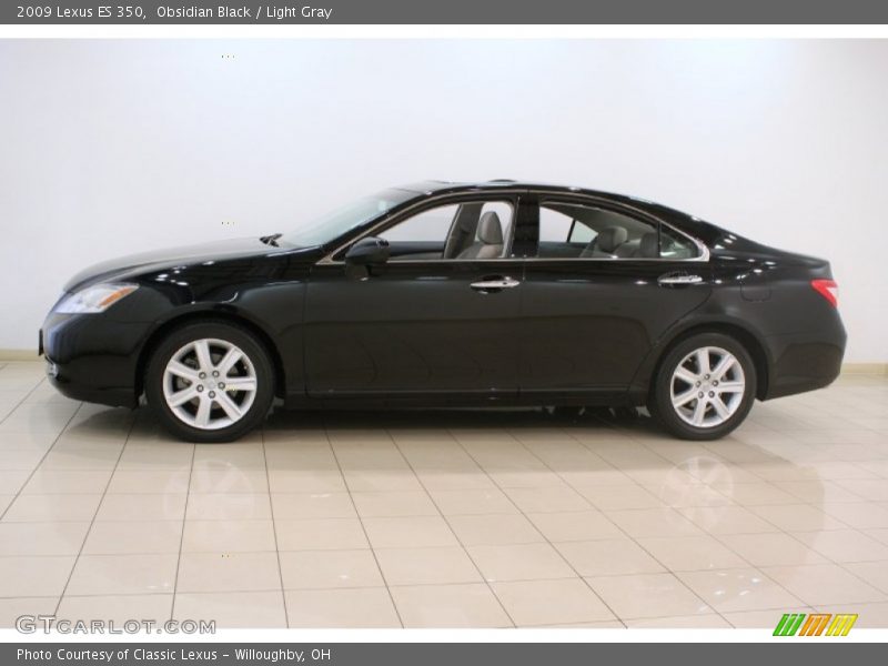 Obsidian Black / Light Gray 2009 Lexus ES 350