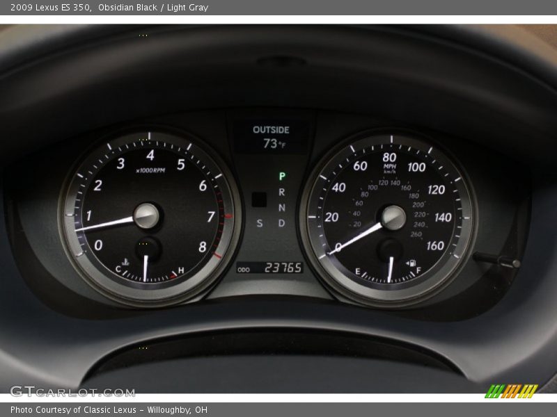 Obsidian Black / Light Gray 2009 Lexus ES 350