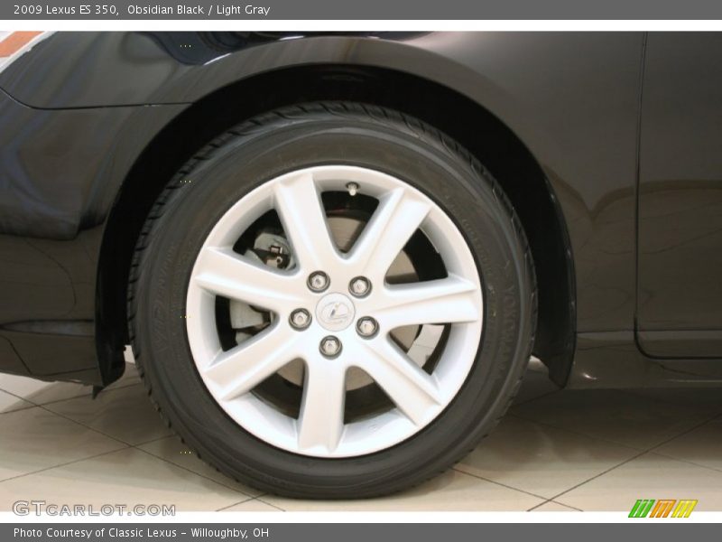 Obsidian Black / Light Gray 2009 Lexus ES 350