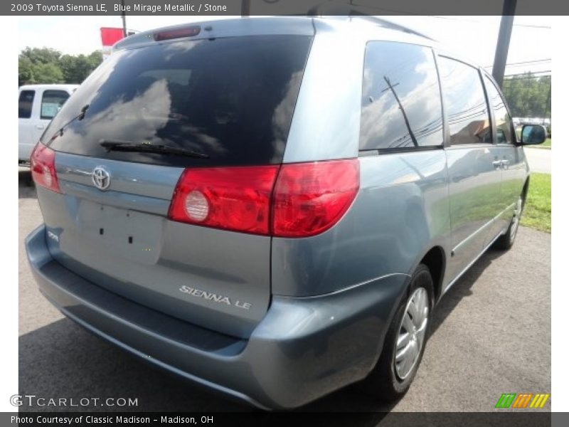 Blue Mirage Metallic / Stone 2009 Toyota Sienna LE