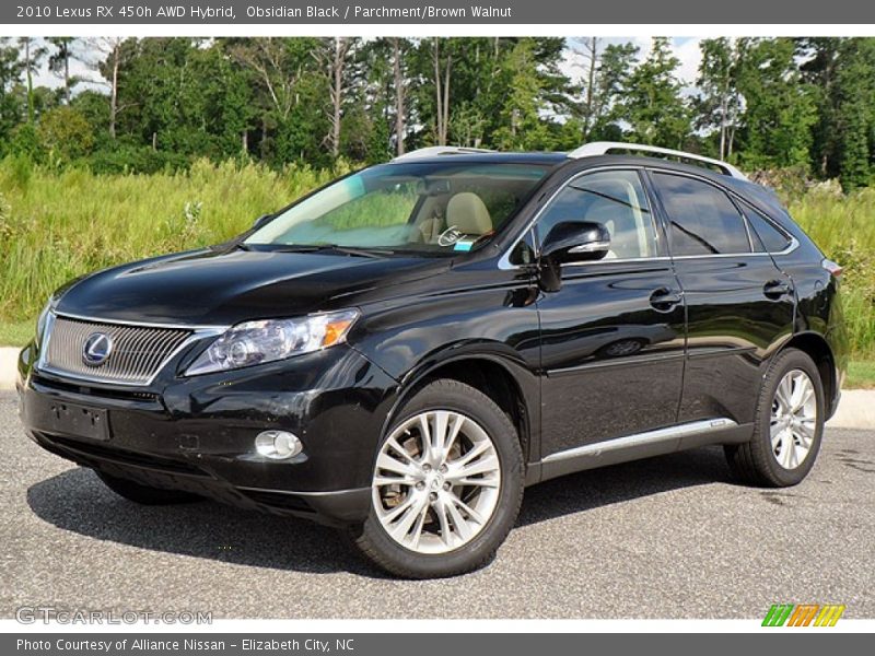 Obsidian Black / Parchment/Brown Walnut 2010 Lexus RX 450h AWD Hybrid