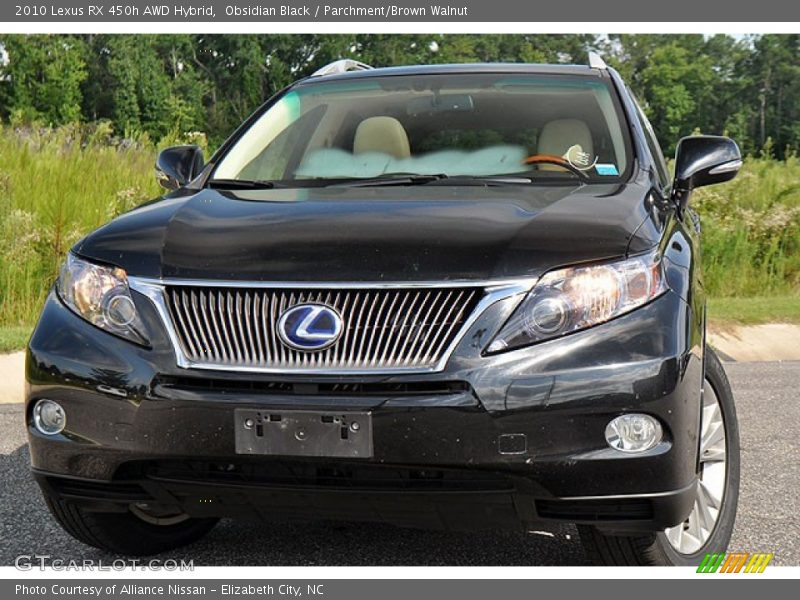 Obsidian Black / Parchment/Brown Walnut 2010 Lexus RX 450h AWD Hybrid