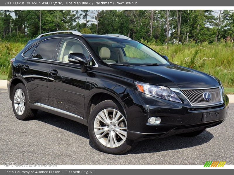 Obsidian Black / Parchment/Brown Walnut 2010 Lexus RX 450h AWD Hybrid