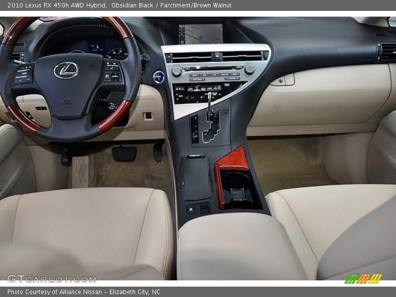 Obsidian Black / Parchment/Brown Walnut 2010 Lexus RX 450h AWD Hybrid