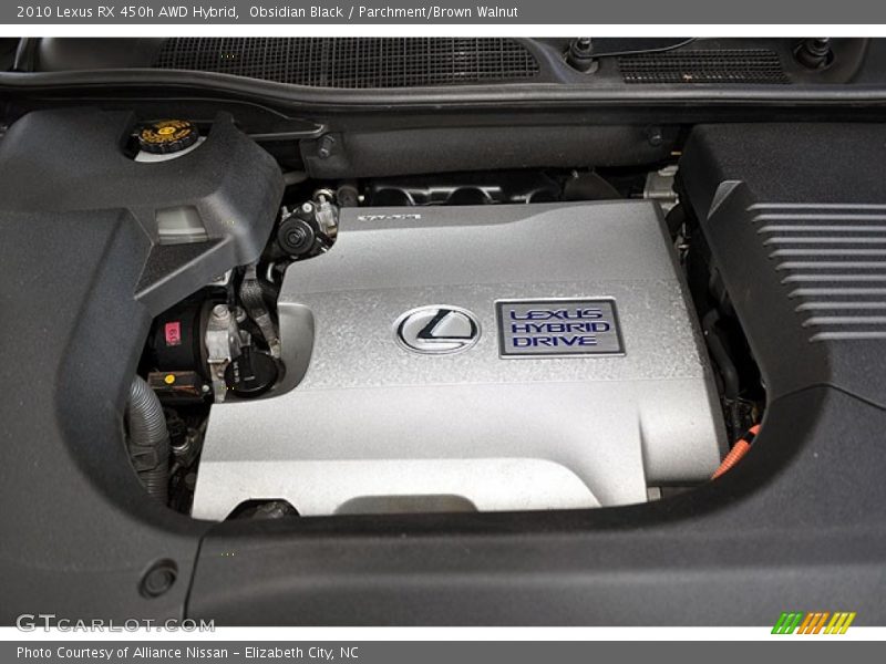 Obsidian Black / Parchment/Brown Walnut 2010 Lexus RX 450h AWD Hybrid