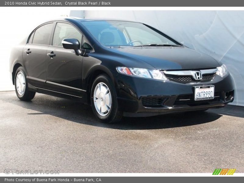 Crystal Black Pearl / Black 2010 Honda Civic Hybrid Sedan