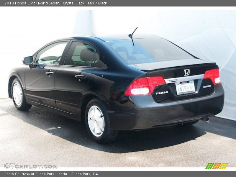 Crystal Black Pearl / Black 2010 Honda Civic Hybrid Sedan