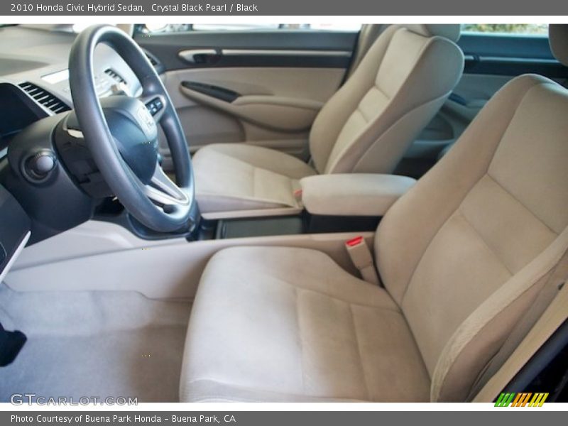 Crystal Black Pearl / Black 2010 Honda Civic Hybrid Sedan