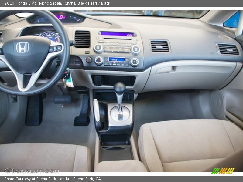 Crystal Black Pearl / Black 2010 Honda Civic Hybrid Sedan