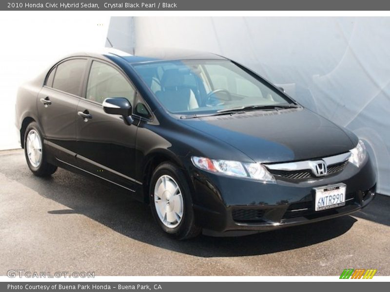 Crystal Black Pearl / Black 2010 Honda Civic Hybrid Sedan