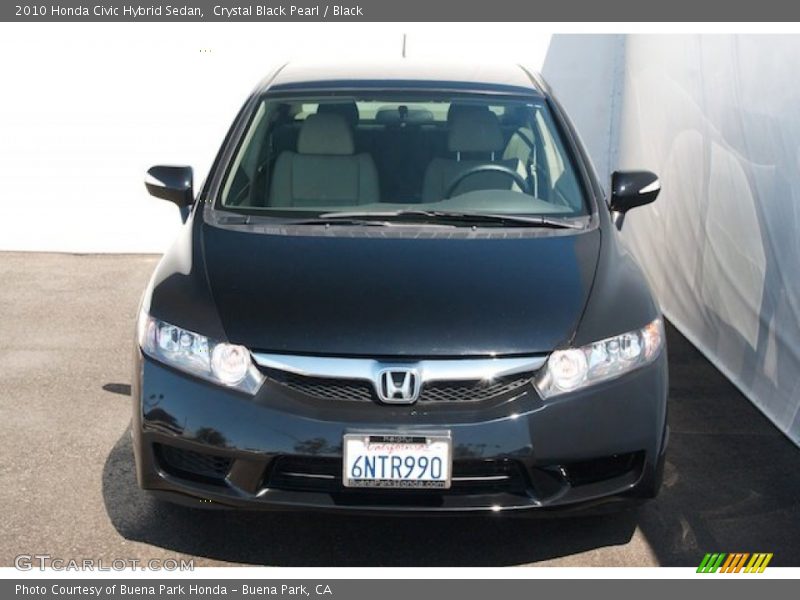 Crystal Black Pearl / Black 2010 Honda Civic Hybrid Sedan