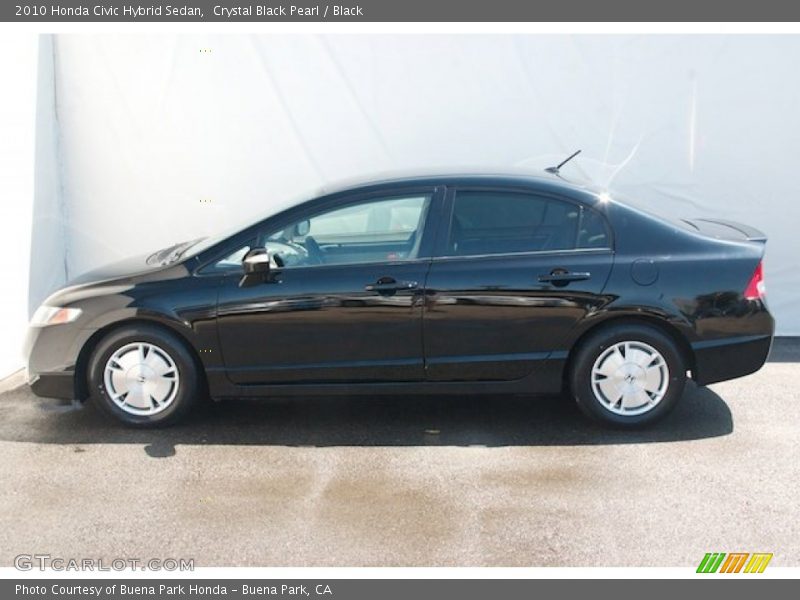 Crystal Black Pearl / Black 2010 Honda Civic Hybrid Sedan