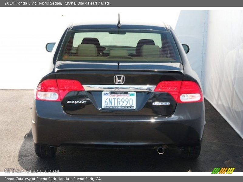 Crystal Black Pearl / Black 2010 Honda Civic Hybrid Sedan