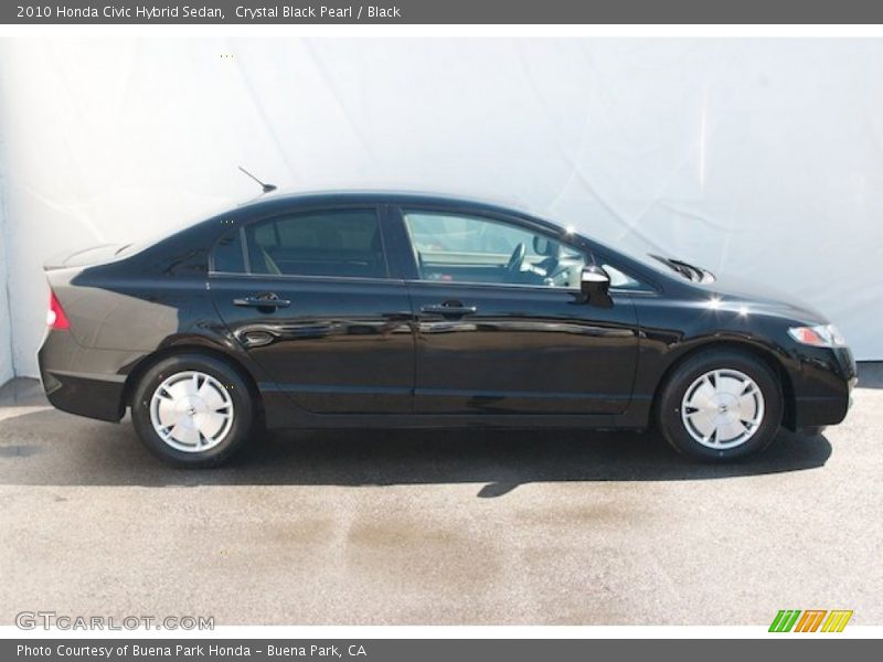 Crystal Black Pearl / Black 2010 Honda Civic Hybrid Sedan