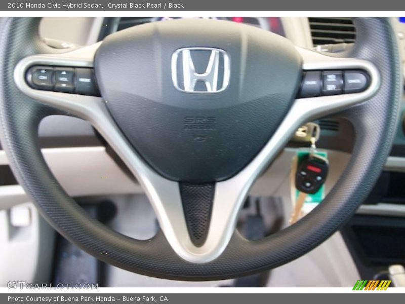 Crystal Black Pearl / Black 2010 Honda Civic Hybrid Sedan