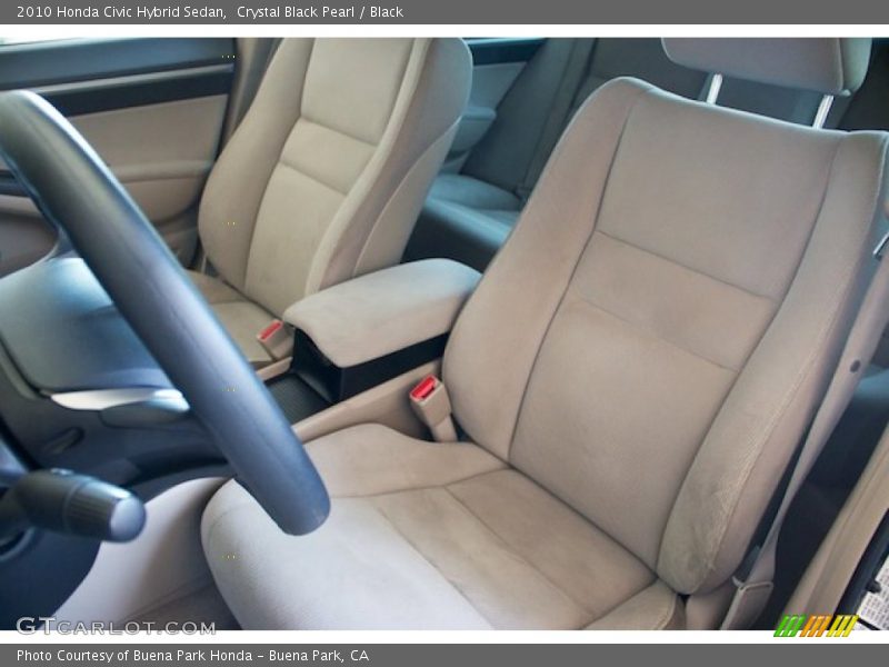 Crystal Black Pearl / Black 2010 Honda Civic Hybrid Sedan