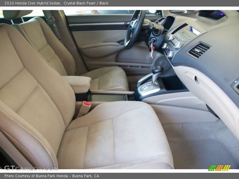 Crystal Black Pearl / Black 2010 Honda Civic Hybrid Sedan