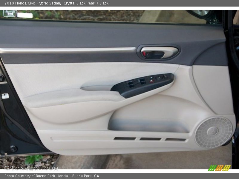 Crystal Black Pearl / Black 2010 Honda Civic Hybrid Sedan