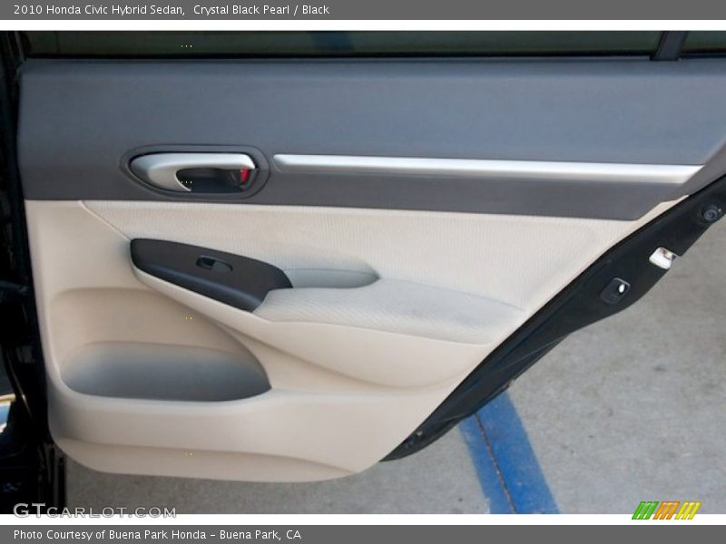Crystal Black Pearl / Black 2010 Honda Civic Hybrid Sedan