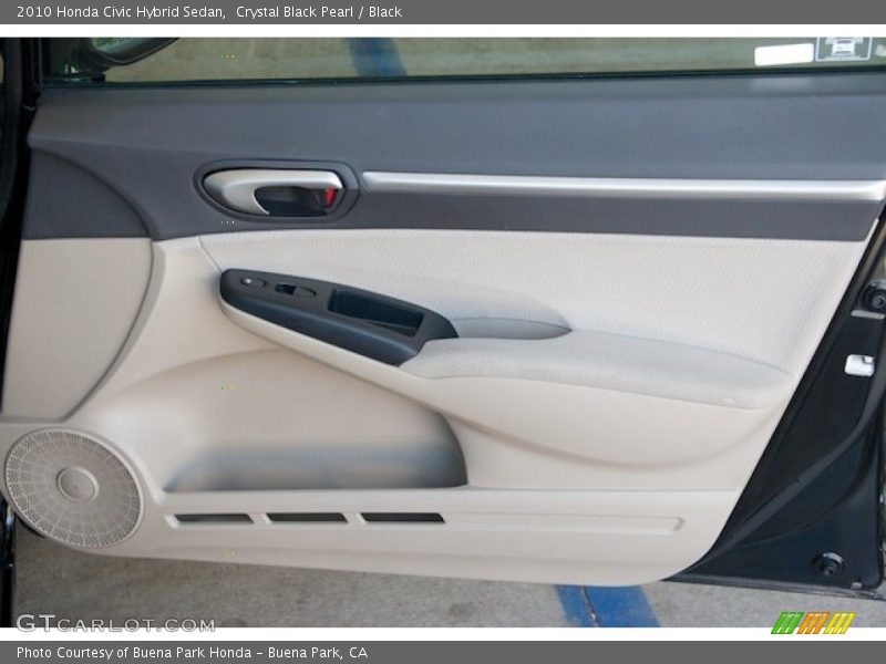 Crystal Black Pearl / Black 2010 Honda Civic Hybrid Sedan