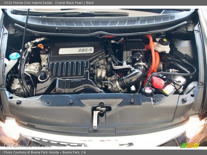 Crystal Black Pearl / Black 2010 Honda Civic Hybrid Sedan