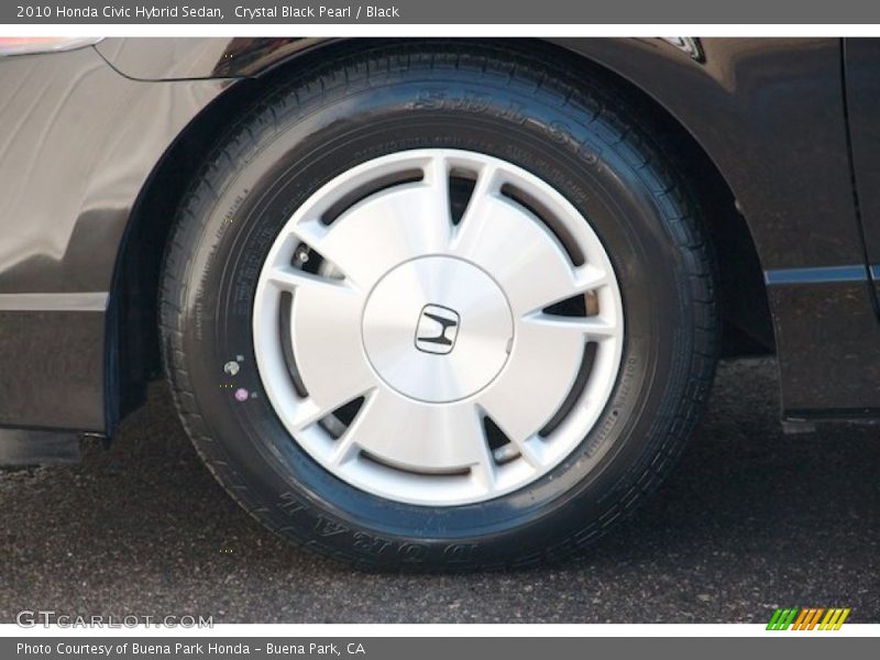 Crystal Black Pearl / Black 2010 Honda Civic Hybrid Sedan