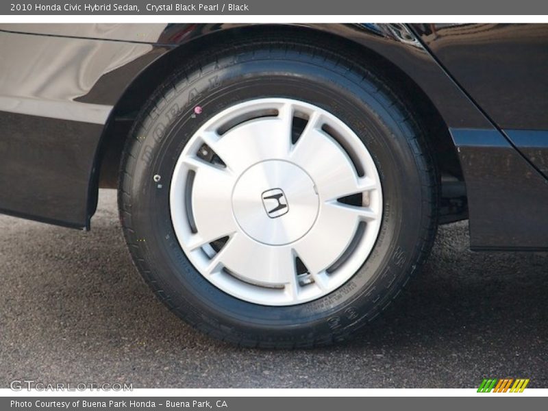 Crystal Black Pearl / Black 2010 Honda Civic Hybrid Sedan