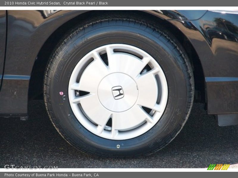 Crystal Black Pearl / Black 2010 Honda Civic Hybrid Sedan