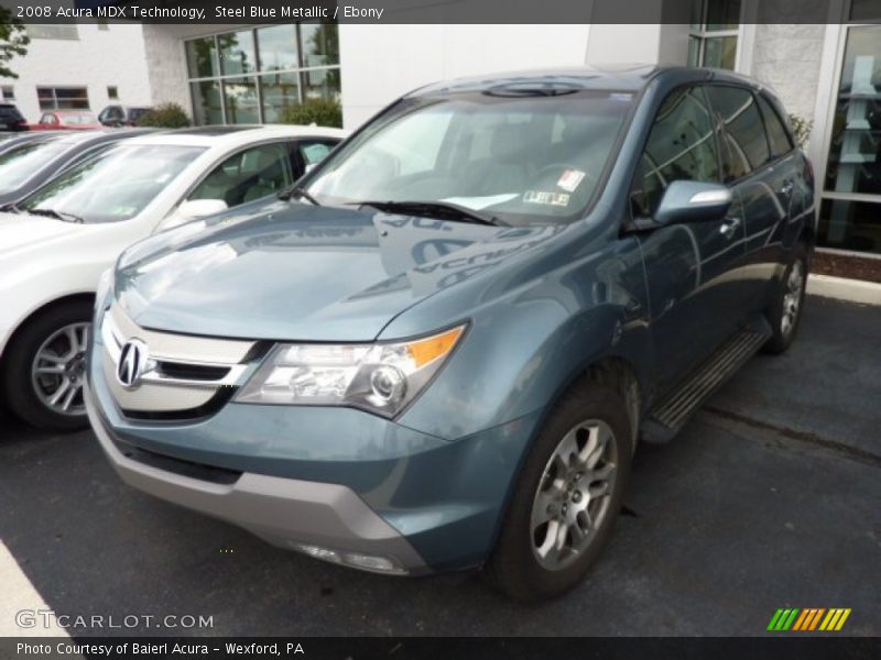 Steel Blue Metallic / Ebony 2008 Acura MDX Technology