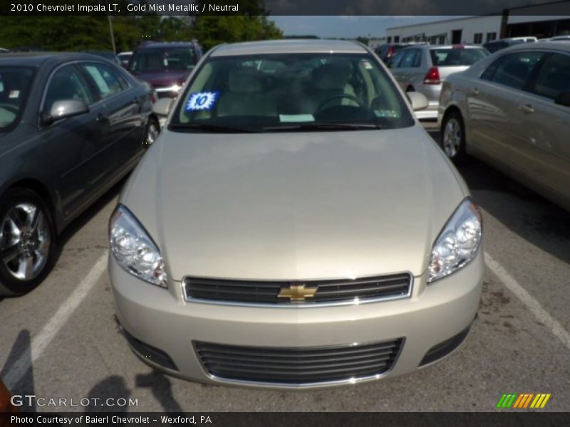 Gold Mist Metallic / Neutral 2010 Chevrolet Impala LT