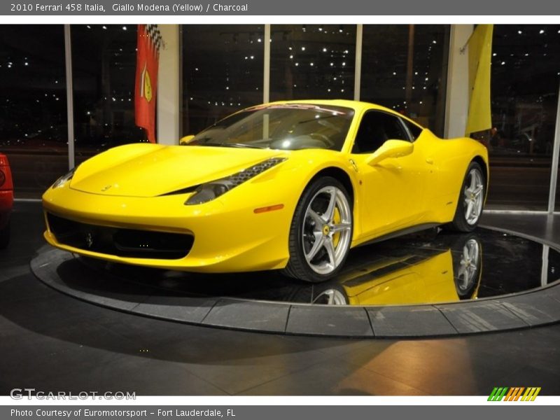 Giallo Modena (Yellow) / Charcoal 2010 Ferrari 458 Italia