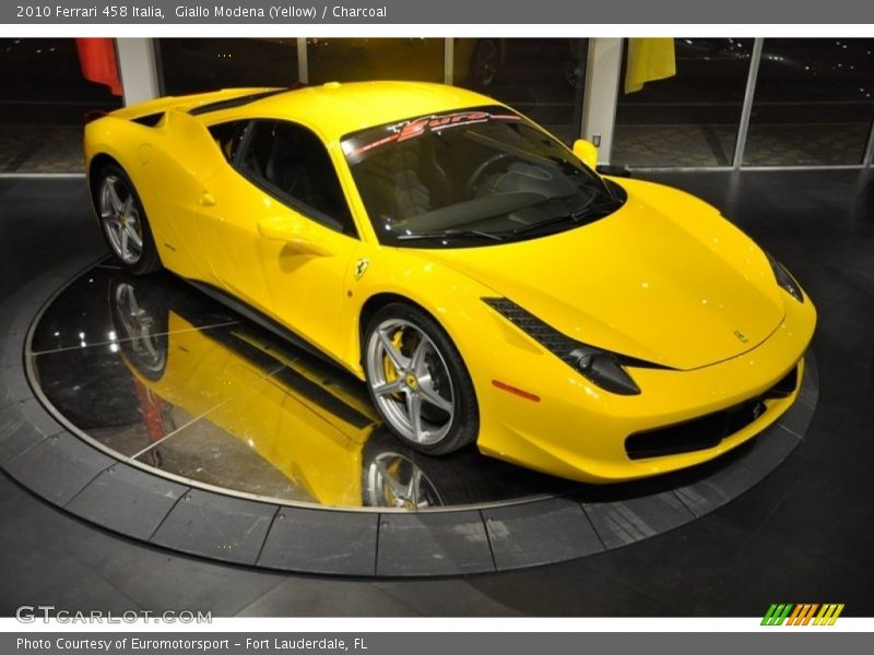 Giallo Modena (Yellow) / Charcoal 2010 Ferrari 458 Italia