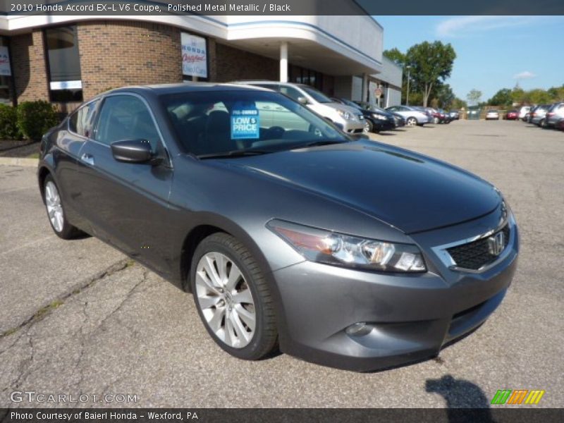 Polished Metal Metallic / Black 2010 Honda Accord EX-L V6 Coupe