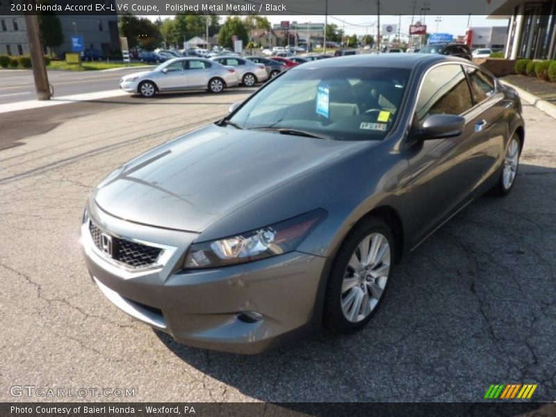 Polished Metal Metallic / Black 2010 Honda Accord EX-L V6 Coupe