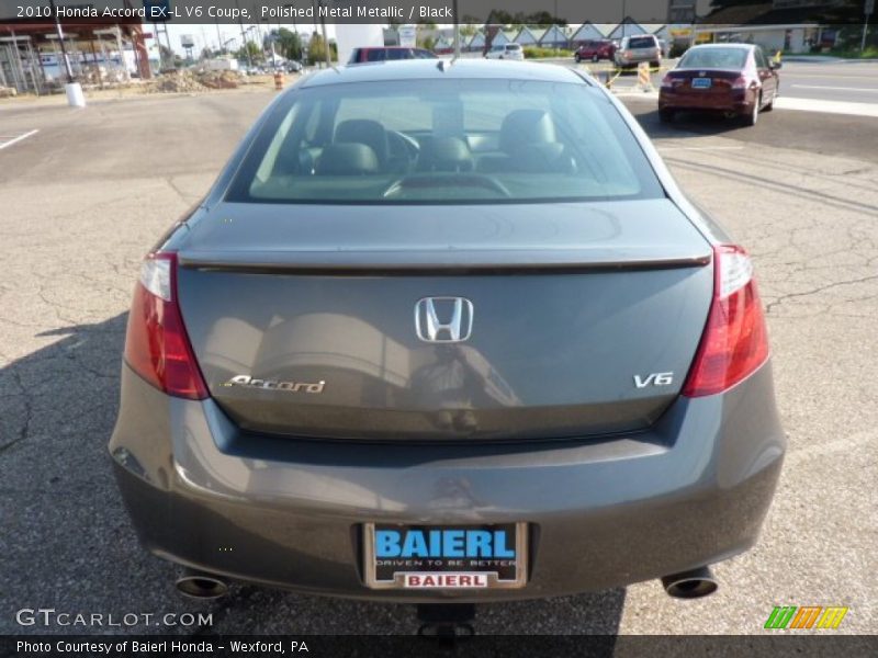 Polished Metal Metallic / Black 2010 Honda Accord EX-L V6 Coupe