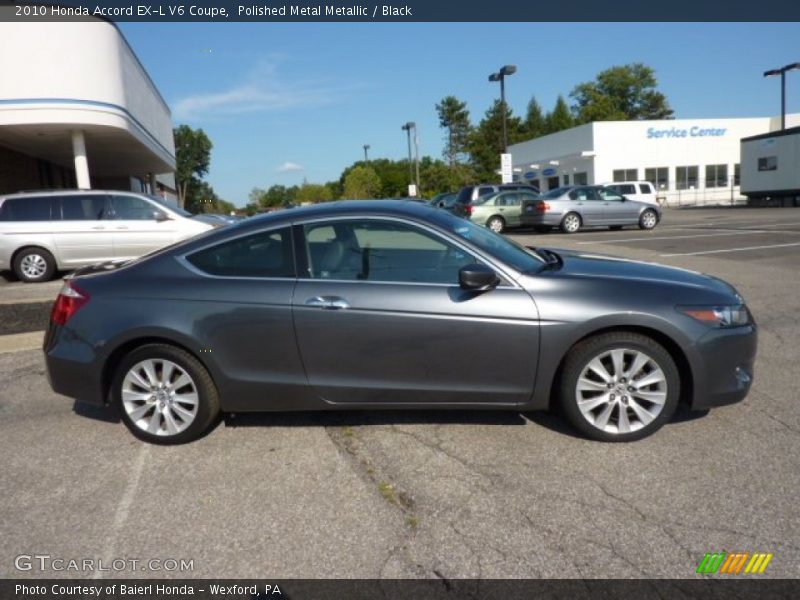 Polished Metal Metallic / Black 2010 Honda Accord EX-L V6 Coupe