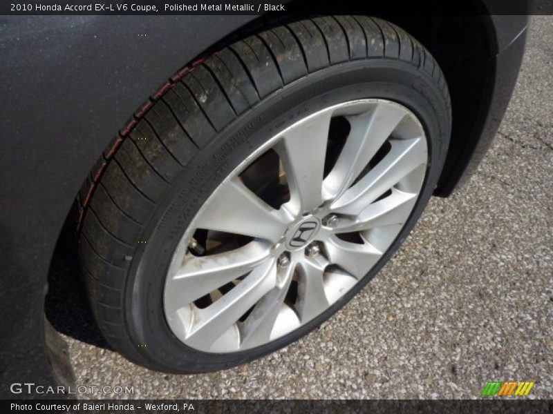Polished Metal Metallic / Black 2010 Honda Accord EX-L V6 Coupe