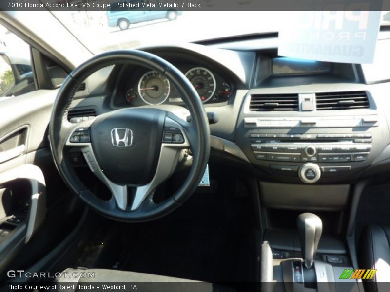 Polished Metal Metallic / Black 2010 Honda Accord EX-L V6 Coupe