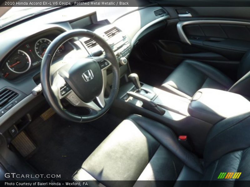 Polished Metal Metallic / Black 2010 Honda Accord EX-L V6 Coupe