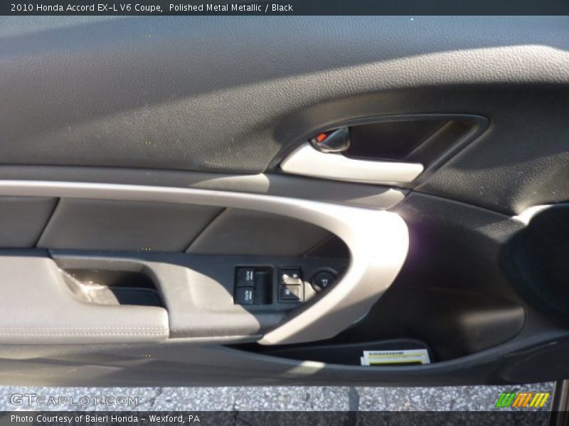 Polished Metal Metallic / Black 2010 Honda Accord EX-L V6 Coupe