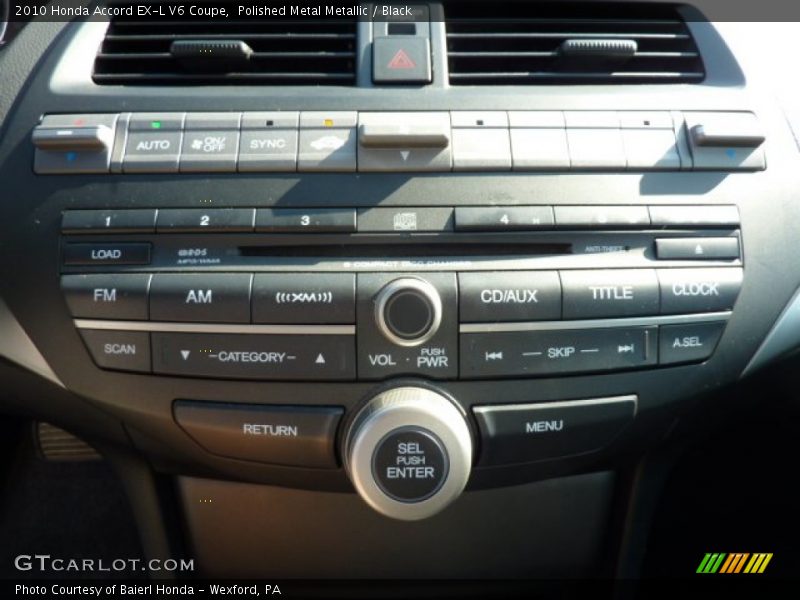 Polished Metal Metallic / Black 2010 Honda Accord EX-L V6 Coupe