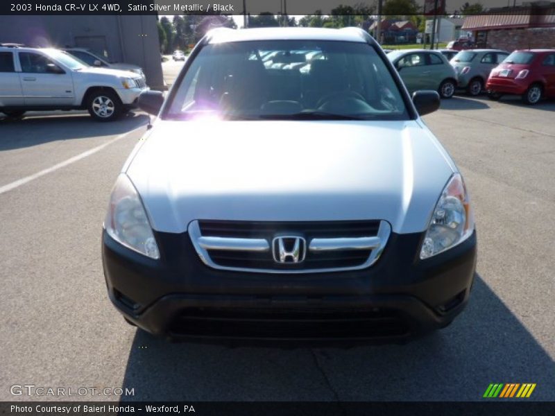 Satin Silver Metallic / Black 2003 Honda CR-V LX 4WD