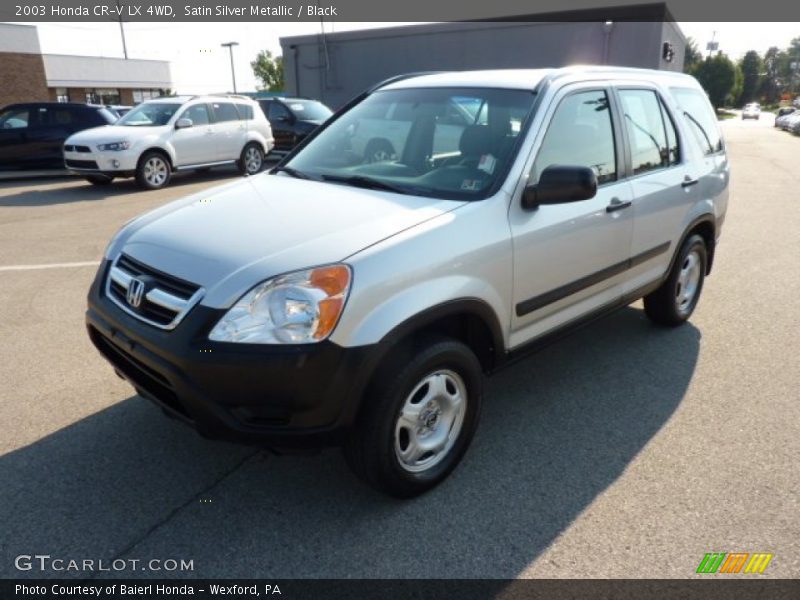 Satin Silver Metallic / Black 2003 Honda CR-V LX 4WD