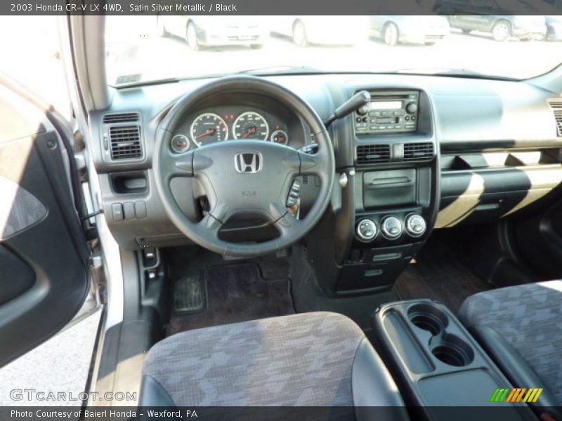 Satin Silver Metallic / Black 2003 Honda CR-V LX 4WD