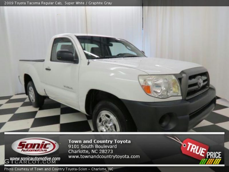 Super White / Graphite Gray 2009 Toyota Tacoma Regular Cab